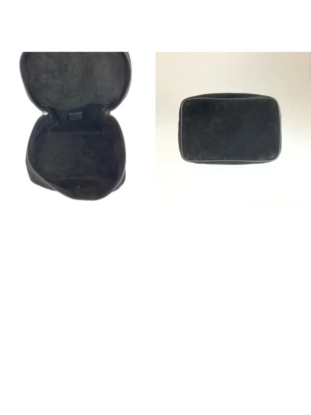 Gucci Horsebit Black Gold Suede Leather 032 106 Vanity Bag